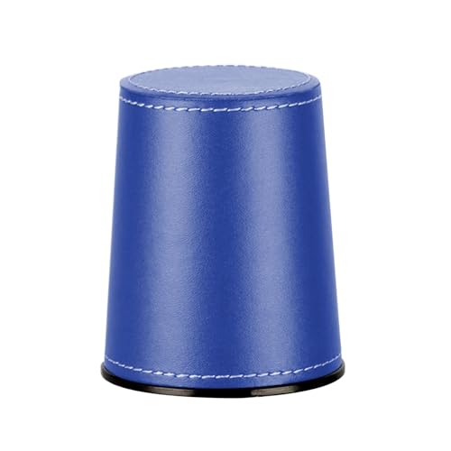 Geavonyg Ruhige PU Leder Straight Dices Cup Shaker Stummschalter Trinkspiel Unterhaltungsspiel Versorgt Dauerhafte PU Leder Würfe von Geavonyg