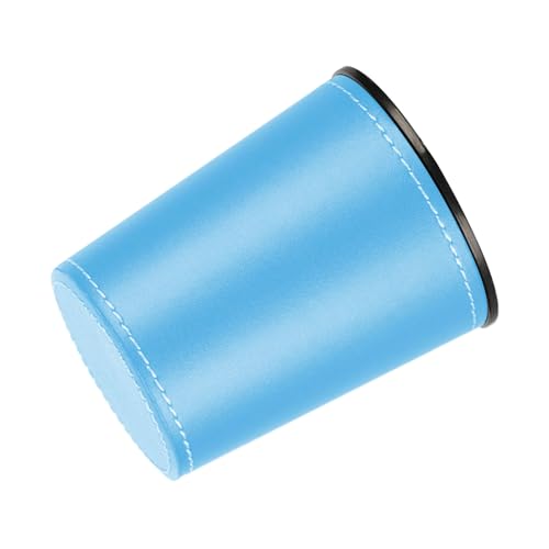 Geavonyg Ruhige PU Leder Straight Dices Cup Shaker Stummschalter Trinkspiel Unterhaltungsspiel Versorgt Dauerhafte PU Leder Würfe von Geavonyg