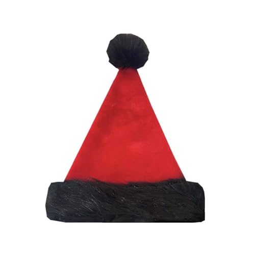 Weihnachtshut Unisex Erwachsener Teenager Santa Holiday Für Festliche Party Neujahr Geschenkdekor Rot Und Schwarz Rote Farbe Samt Erwachsene Weiche Hüte Frauen Vintage Windproof Den Winter von Geavonyg