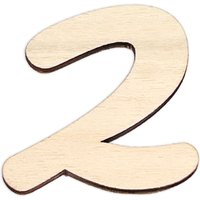 2. Geburtstag Zahl aus Holz zum Weiterverarbeiten, Basteln & Bemalen, Größe: 14cm von Geburtstagsfee