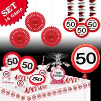 50. Geburtstag Mottoset für 16 Gäste, 100-tlg 50. Geburtstag Mottoset für 16 Gäste, 100-tlg von Geburtstagsfee