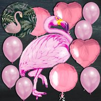 Ballongas-Set, Flamingo, 50er Heliumflasche + Ballons von Geburtstagsfee