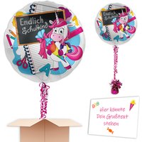 Ballongruß Einschulung Endlich Schulkind inkl. Helium, Bänder, Gewicht Ballongruß Einschulung Endlich Schulkind inkl. Helium, Bänder, Gewicht von Geburtstagsfee