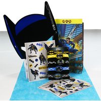 Batman Mitgebselset, 10-tlg. mit Maske, Armbändern, Sticker & Tütchen