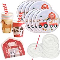 Bauernhof Basic Tischdeko-Set, 50-teilig für 8 Kinder Bauernhof Basic Tischdeko-Set, 50-teilig für 8 Kinder von Geburtstagsfee