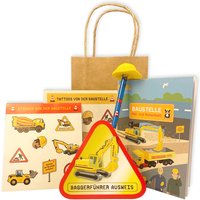 Baustelle Geschenkset, 6-tlg. mit Rätselheft, Sticker uvm. Baustelle Geschenkset, 6-tlg. mit Rätselheft, Sticker uvm. von Geburtstagsfee
