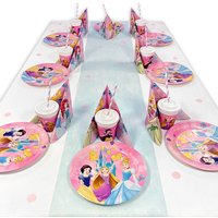Disney Prinzessinnen Tischdeko Set bis 16 Kinder, 96-teilig von Geburtstagsfee