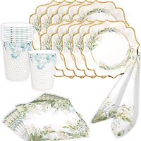 "Florales Muster" Basic Tischdekoset, 40-tlg. von Geburtstagsfee