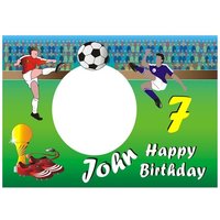 Foto Tortenaufleger Fußball eckig für Fototorte mit Namen und Alter, ZA3 Foto Tortenaufleger Fußball eckig für Fototorte mit Namen und Alter, ZA3 von Geburtstagsfee