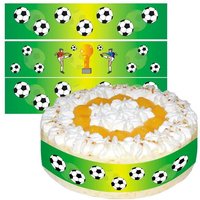 Fussball Tortenband aus Zuckerguss für Fussball-Mottotorte, 1 Stk., 27cm Fussball Tortenband aus Zuckerguss für Fussball-Mottotorte, 1 Stk., 27cm von Geburtstagsfee