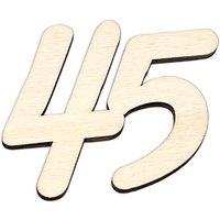 Geburtstagszahl Holz 45. Geburtstag zum Weiterverarbeiten, Basteln & Bemalen, Größe: 10cm von Geburtstagsfee