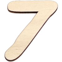 Geburtstagszahl Holz 7. Geburtstag zum Weiterverarbeiten, Basteln & Bemalen, Größe: 10cm von Geburtstagsfee