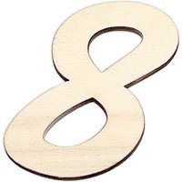 Geburtstagszahl Holz 8. Geburtstag zum Weiterverarbeiten, Basteln & Bemalen, Größe: 10cm von Geburtstagsfee