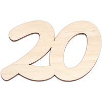 Größe: 29cm, 20. Geburtstag - Zahl aus Holz zum Weiterverarbeiten, Basteln & Bemalen Größe: 29cm, 20. Geburtstag - Zahl aus Holz zum Weiterverarbeiten, Basteln & Bemalen von Geburtstagsfee