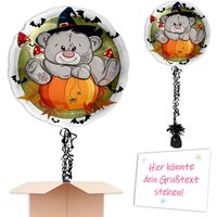 Halloween Gruseliger Bär inkl. Helium, Bänder, Gewicht Halloween Gruseliger Bär inkl. Helium, Bänder, Gewicht von Geburtstagsfee