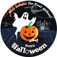 Happy Halloween Tortenaufleger mit eigenem Text!, E18 von Geburtstagsfee