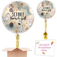 Heliumballon zur Einschulung versenden mit Dschungeltiere-Motiv Heliumballon zur Einschulung versenden mit Dschungeltiere-Motiv von Geburtstagsfee