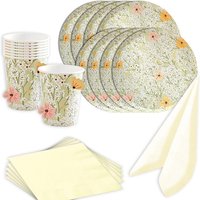Herzlichen Glückwunsch Floral Basic Tischdekoset, 36-tlg. Herzlichen Glückwunsch Floral Basic Tischdekoset, 36-tlg. von Geburtstagsfee
