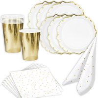 Herzlichen Glückwunsch Gold-Natur Basic Tischdekoset, 32-tlg. Herzlichen Glückwunsch Gold-Natur Basic Tischdekoset, 32-tlg. von Geburtstagsfee