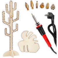 Holzdesign-Set, Kaktus und Blatt, 3-teiliges Bastelset für Kinder Holzdesign-Set, Kaktus und Blatt, 3-teiliges Bastelset für Kinder von Geburtstagsfee