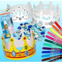 Kinderkronen Malvorlagen-Set zum Ausmalen + Filzschreiber, Schmucksteine & Kleber Kinderkronen Malvorlagen-Set zum Ausmalen + Filzschreiber, Schmucksteine & Kleber von Geburtstagsfee