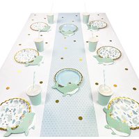 Kleiner Wal Tischdeko Set für bis zu 12 Gäste, 88-teilig Kleiner Wal Tischdeko Set für bis zu 12 Gäste, 88-teilig von Geburtstagsfee