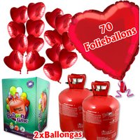 Love Ballongas-Set Love mit 70 Herzballons Love Ballongas-Set Love mit 70 Herzballons von Geburtstagsfee