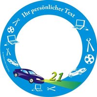 Man Only Foto Tortenaufleger mit Alter und eig. Text – rund, Z20 von Geburtstagsfee