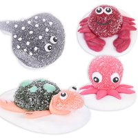 Meerestiere Zuckerfiguren Set, 4 Stück aus Zucker & Gelee Meerestiere Zuckerfiguren Set, 4 Stück aus Zucker & Gelee von Geburtstagsfee