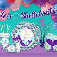 Meerjungfrau - Mottopartyset XL, 126-teilig von Geburtstagsfee