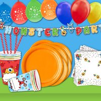 Monster - Mottopartyset, 68-teilig Monster - Mottopartyset, 68-teilig von Geburtstagsfee
