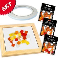 Mosaik Bastelset Mix Orange/Gelb, 300 Mosaiksteine und Klebeband Mosaik Bastelset Mix Orange/Gelb, 300 Mosaiksteine und Klebeband von Geburtstagsfee