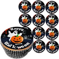 Muffinaufleger, 12 Stück, Happy Halloween, d= 5cm, Z12 von Geburtstagsfee