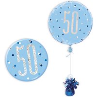 Partyset zum 50. Geburtstag - blau von Geburtstagsfee
