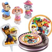 Paw Patrol Tortendekoset, 5-teilig mit Tortenaufleger, Kerze und Zuckerfiguren Paw Patrol Tortendekoset, 5-teilig mit Tortenaufleger, Kerze und Zuckerfiguren von Geburtstagsfee