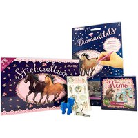 Pferde Geschenkset, 5-tlg. u.a. mit Memory, Diamand-Bild, Stickeralbum von Geburtstagsfee