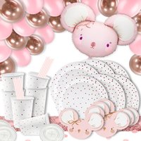 Raum-und Tischdekoset kleine Maus, 75-teilig für 6 Kinder Raum-und Tischdekoset kleine Maus, 75-teilig für 6 Kinder von Geburtstagsfee