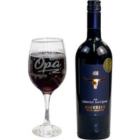 Rotwein Geschenkset "Opa" mit graviertem Weinglas Rotwein Geschenkset "Opa" mit graviertem Weinglas von Geburtstagsfee