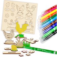 Steckfiguren Bastelset "Bauernhof" mit Huhn, Ei, Blumen und Pflanzen Steckfiguren Bastelset "Bauernhof" mit Huhn, Ei, Blumen und Pflanzen von Geburtstagsfee