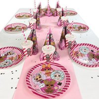 Tischdekoset LOL Surprise, 8 Gäste, 66-tlg. von Geburtstagsfee