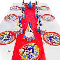Tischdekoset Sonic, 16 Gäste, 90-tlg. Tischdekoset Sonic, 16 Gäste, 90-tlg. von Geburtstagsfee