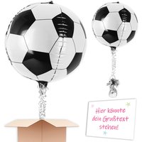 XL Fußball-Folienballon versenden, Ø 40cm inkl. Helium, Bänder, Gewicht XL Fußball-Folienballon versenden, Ø 40cm inkl. Helium, Bänder, Gewicht von Geburtstagsfee