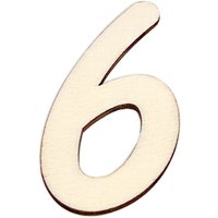Zahlen aus Holz zum Weiterverarbeiten, Basteln & Bemalen, Größe: 3,5cm Zahl 6 Zahlen aus Holz zum Weiterverarbeiten, Basteln & Bemalen, Größe: 3,5cm Zahl 6 von Geburtstagsfee