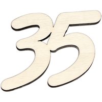 Zahlen aus Holz zum Weiterverarbeiten, Basteln & Bemalen, Größe: 7cm Zahl 35 Zahlen aus Holz zum Weiterverarbeiten, Basteln & Bemalen, Größe: 7cm Zahl 35 von Geburtstagsfee