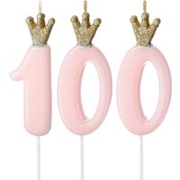 Zahlenkerzen-Set zum 100. Geburtstag in rosa Zahlenkerzen-Set zum 100. Geburtstag in rosa von Geburtstagsfee