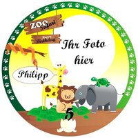 Zoo Safari Foto Tortenaufleger mit Foto, Name, Alter, E20 Zoo Safari Foto Tortenaufleger mit Foto, Name, Alter, E20 von Geburtstagsfee
