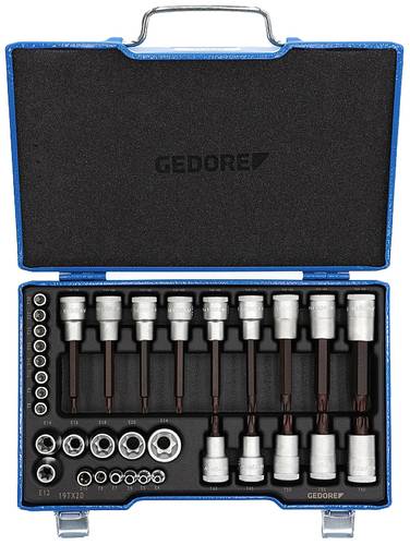 Gedore Steckschlüssel-Bit-Einsatz-Set 1/4  (6.3 mm), 1/2  (12.5 mm) 34teilig 6129440 von Gedore