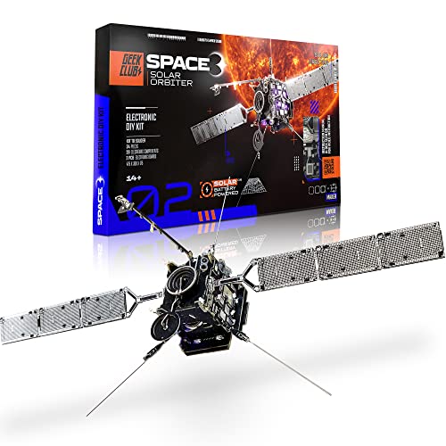 Geeek Club Space O DIY Engineering Kit – Solar Orbiter Modellbausatz – Solarbetriebene Wissenschaftsspielzeug-Kits – pädagogisches STEM-Kit, Elektrotechnik-Kit – DIY-Spielzeuggeschenk für Erwachsene von Geeek Club
