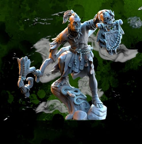 32 mm Schamanenfigur – unbemalt – ideal für Dungeons & Drachen, Pathfinder und Fantasy-Rollenspiele von Geek Art Play