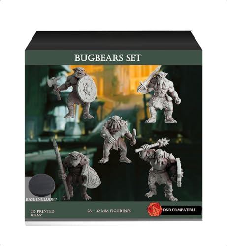 Geek Art Play Bugbears 28-32 mm Figuren-Pack – unlackiert – ideal für Dungeons & Drachen, Pathfinder und Fantasy-Rollenspiele Geek Art Play Bugbears 28-32 mm Figuren-Pack – unlackiert – ideal für Dungeons & Drachen, Pathfinder und Fantasy-Rollenspiele von Geek Art Play
